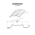 Штакетник металлический МП TRAPEZE-T 16,5х118 (ПЭ-01-3011-0.45)