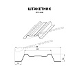 Штакетник металлический МП LАNE-T 16,5х99 (PURMAN-20-6005-0.5)