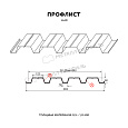 Профилированный лист Н-60x845-B NormanMP (ПЭ-01-3011-0,5)