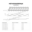 Металлочерепица МП Монтерроса-M (ПРМ-03-5005-0.5)