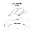 Штакетник металлический МП ELLIPSE-O 19х126 (VikingMP-01-7016-0.45)