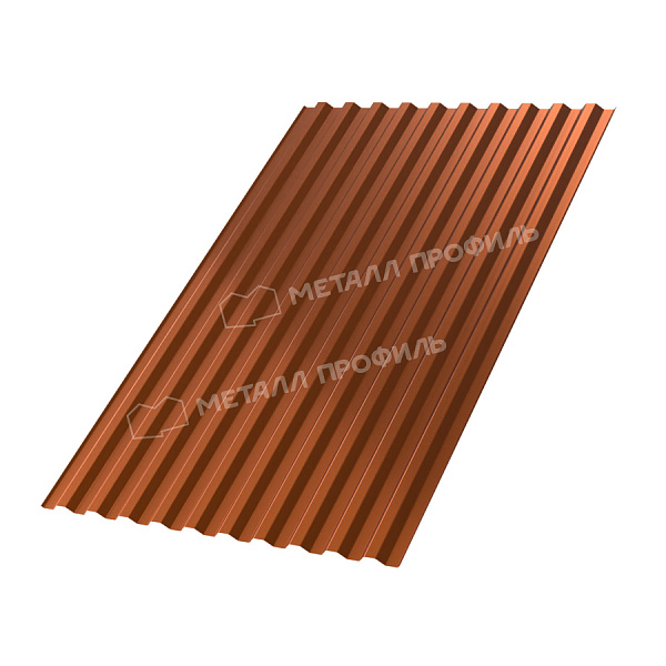 Профилированный лист С-21x1000-B (AGNETA_Д-20-Copper-0,5), цена ― 46.54 руб.: приобрести в Могилеве.