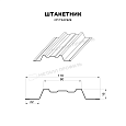 Штакетник металлический МЕТАЛЛ ПРОФИЛЬ TRAPEZE-O 16,5х118 (MattMP-20-7024-0.5)